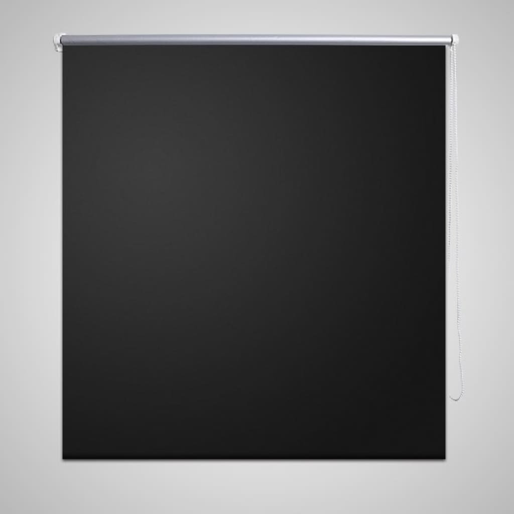 vidaXL Roller blind Blackout 31.5"x68.9" Black