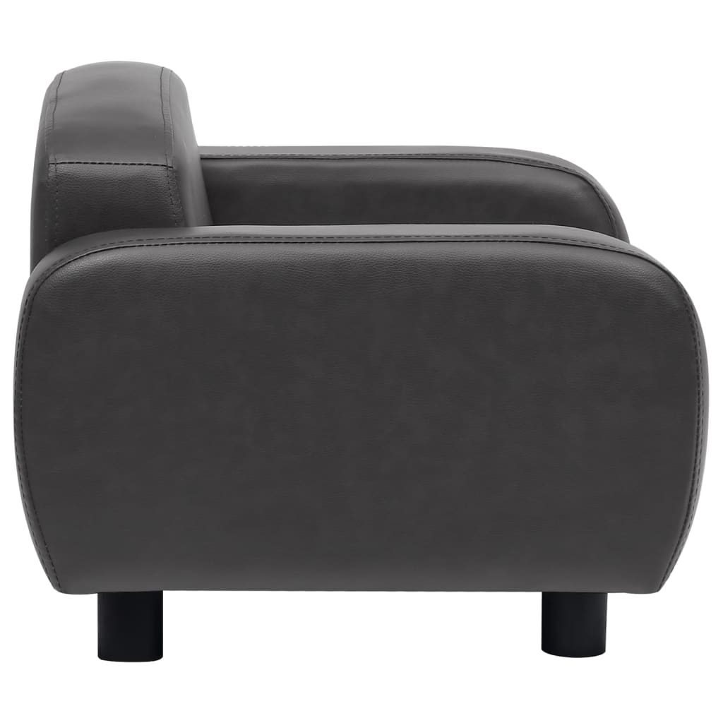 vidaXL Dog Sofa Dark Gray 31.5"x19.7"x15.7" Faux Leather