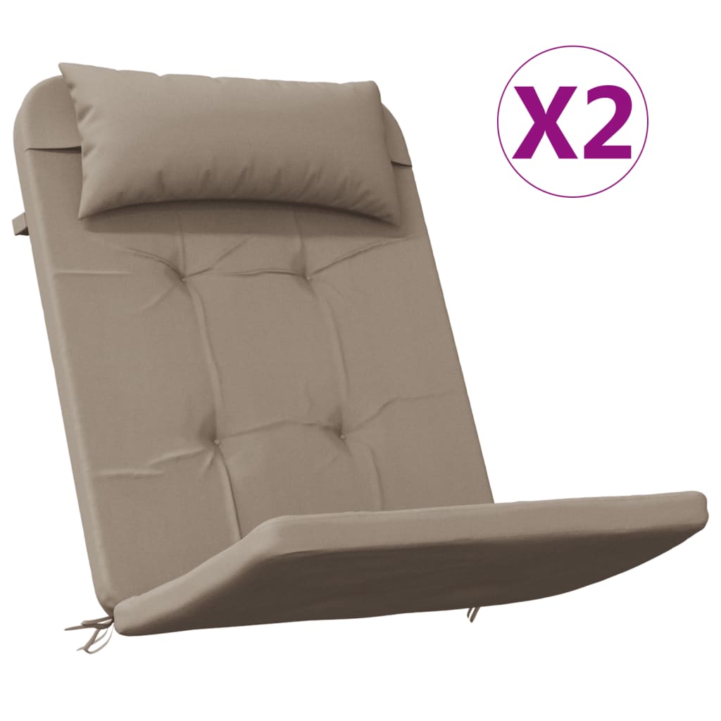 vidaXL Adirondack Chair Cushions 2 pcs Taupe Oxford Fabric