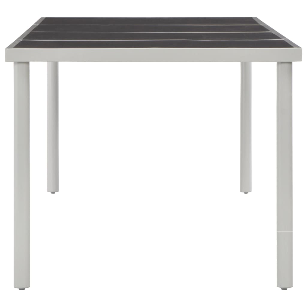 vidaXL Patio Table Black 86.6" x 35.4" x 29.3" Steel