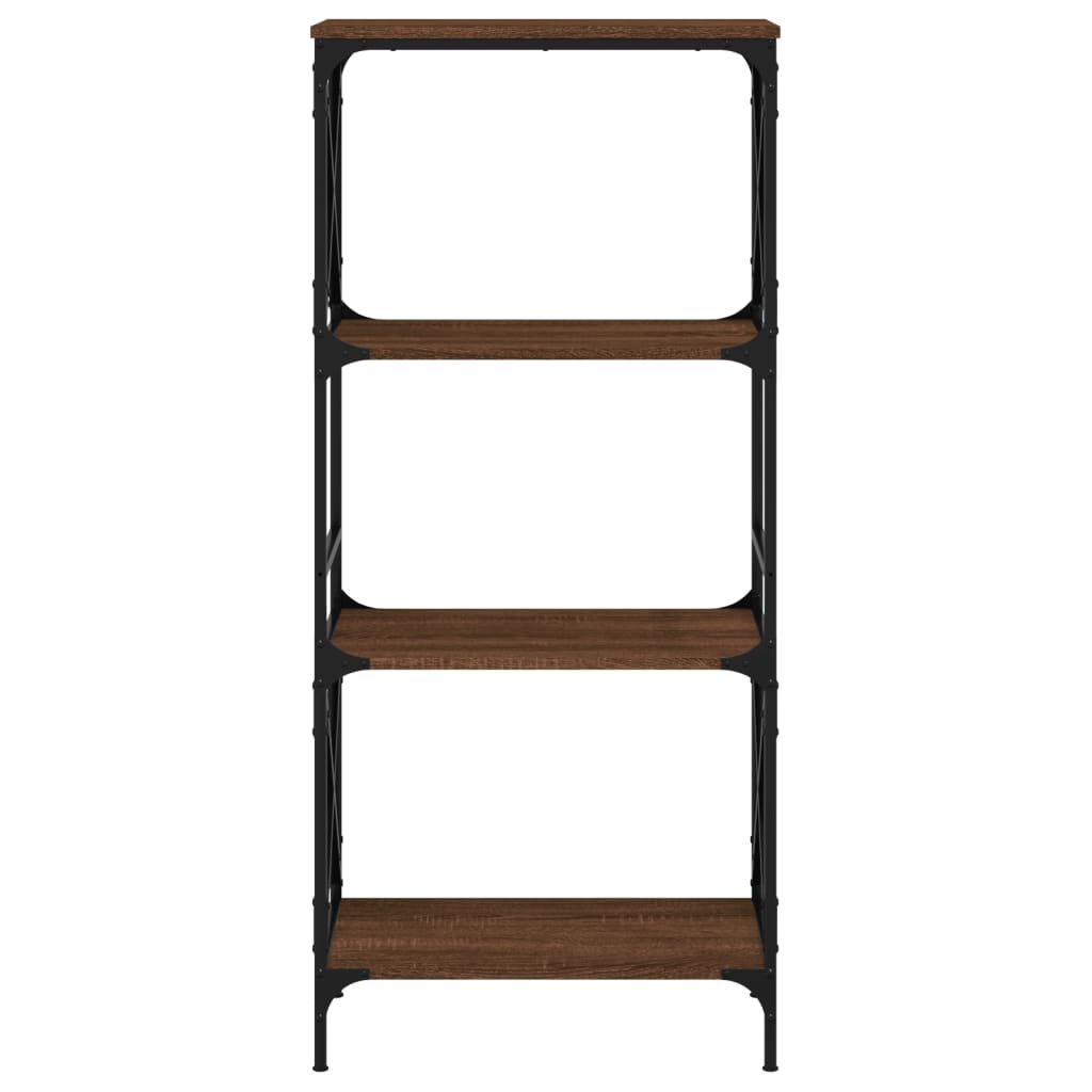 vidaXL Bookcase 4-Tier Brown Oak 23.2"x13.8"x52" Engineered Wood