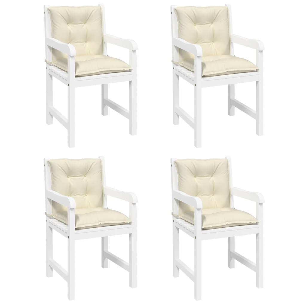 vidaXL Garden Chair Cushions 4 pcs Cream 39.4"x19.7"x2.8"