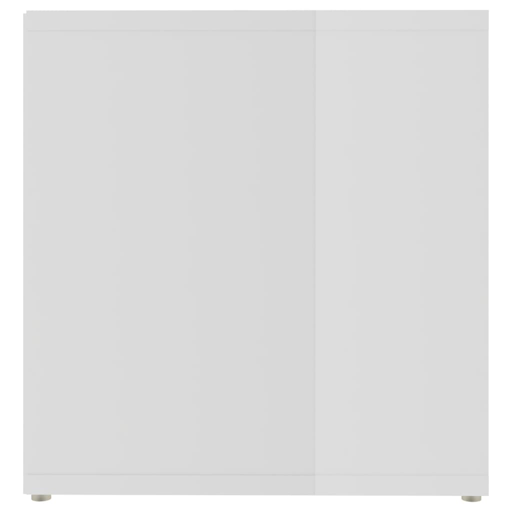 vidaXL TV Cabinet High Gloss White 28.3"x13.8"x14.4" Chipboard