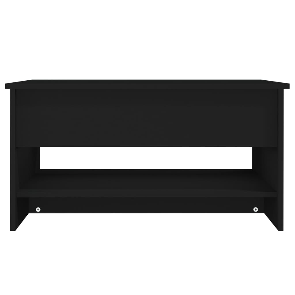 vidaXL Coffee Table Black 31.5"x19.7"x15.7" Engineered Wood