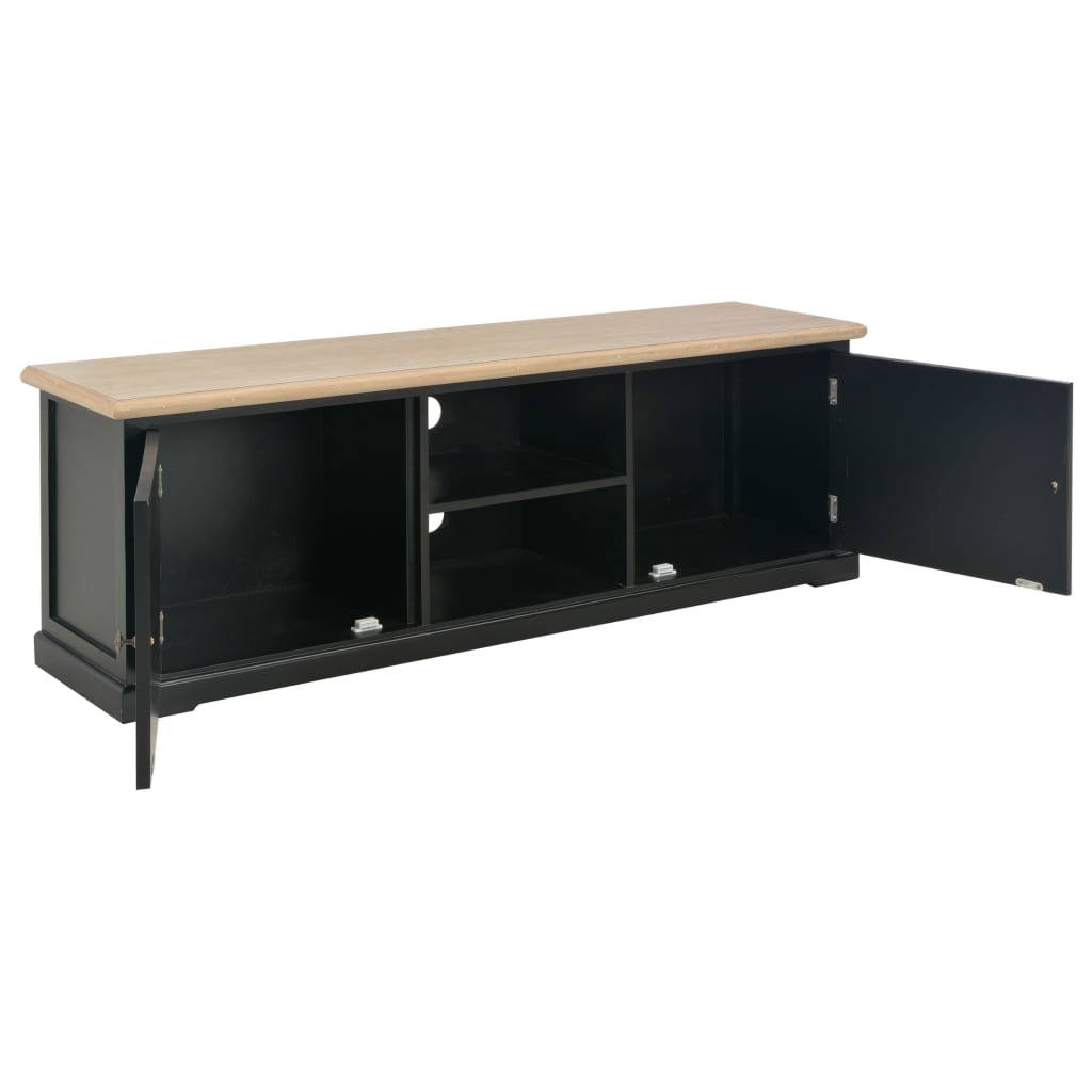 vidaXL TV Cabinet Black 47.2"x11.8"x15.7" Wood
