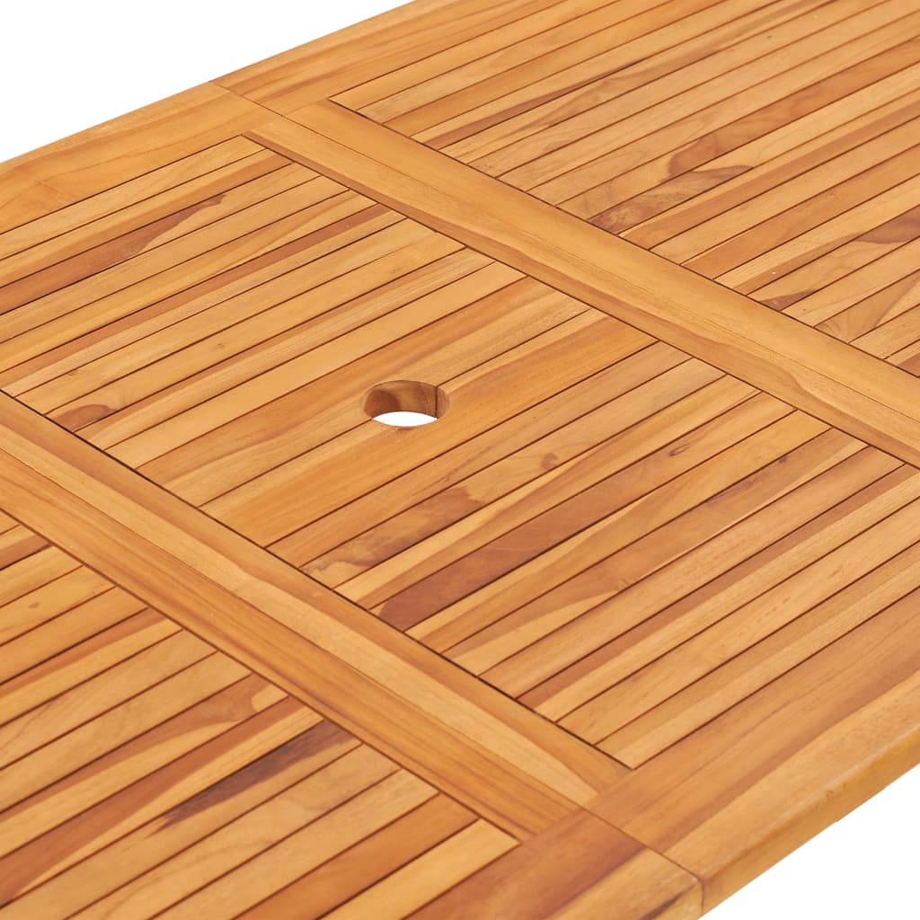 vidaXL 9 Piece Folding Patio Dining Set Solid Teak Wood