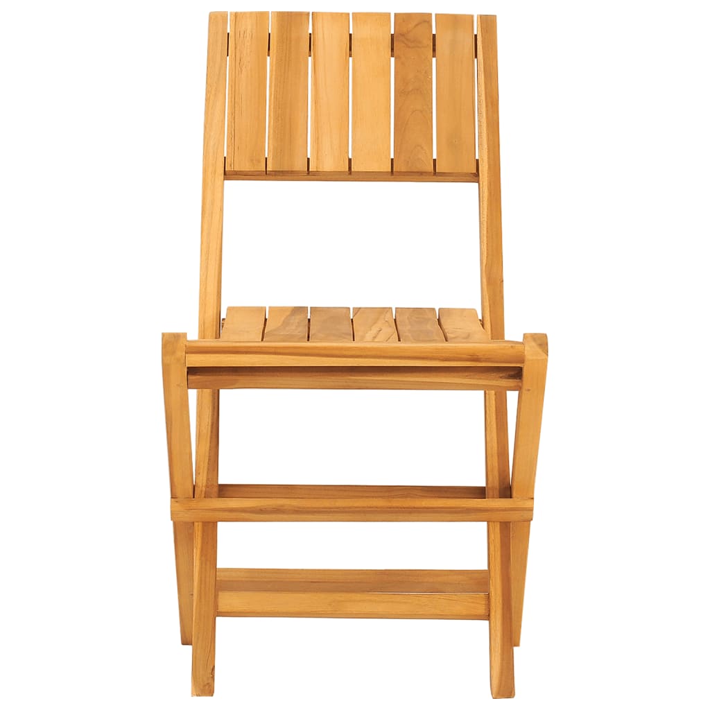 vidaXL Folding Patio Chairs 2 pcs 18.5"x24"x35.4" Solid Wood Teak