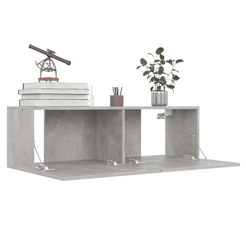 vidaXL 6 Piece TV Stand Set Concrete Gray Engineered Wood