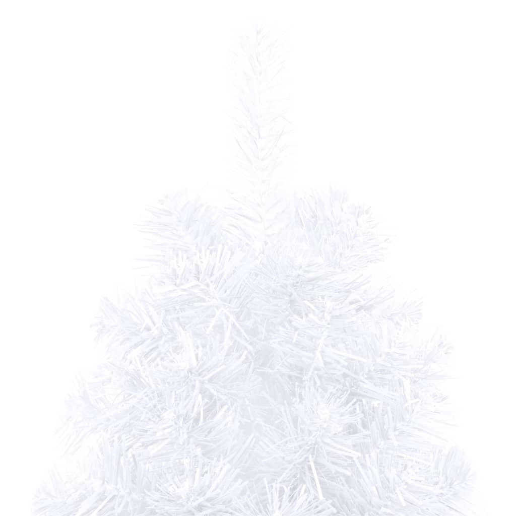 vidaXL Artificial Half Christmas Tree with LEDs&Ball Set White 70.9"