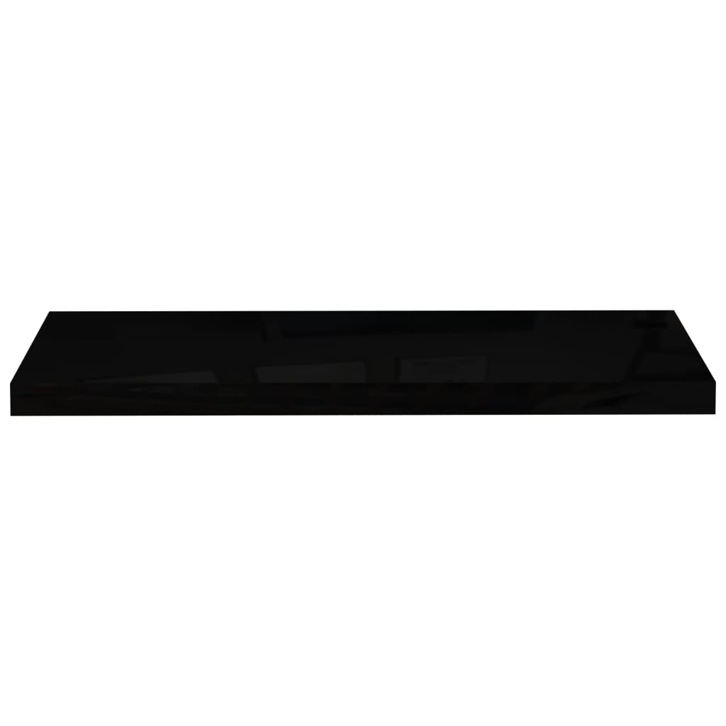 vidaXL Floating Wall Shelf High Gloss Black 31.5"x9.3"x1.5" MDF