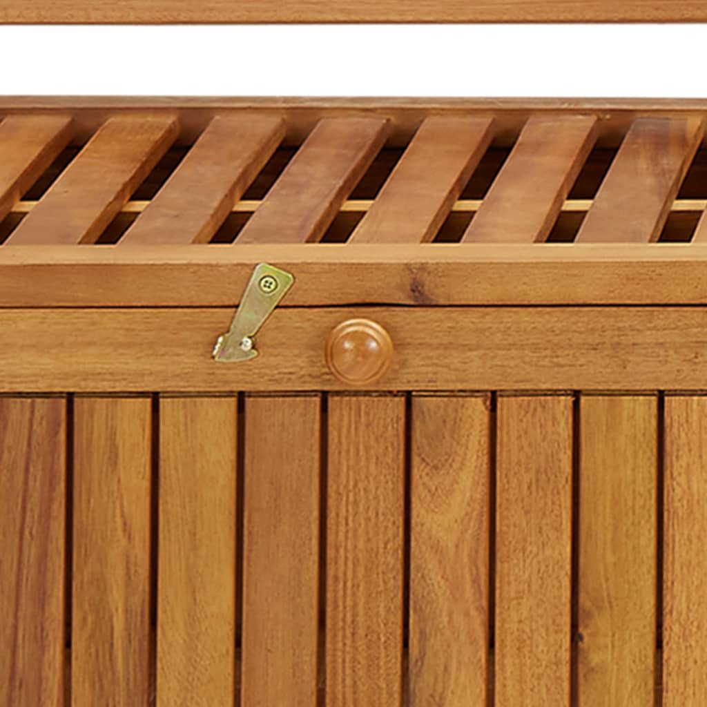 vidaXL Patio Storage Bench 66.9" Solid Acacia Wood