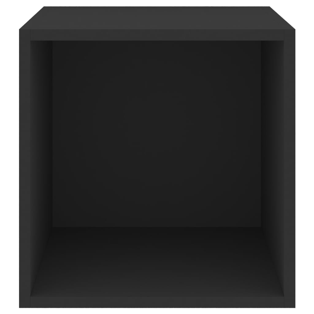 vidaXL Wall Cabinet Black 14.6"x14.6"x14.6" Engineered Wood