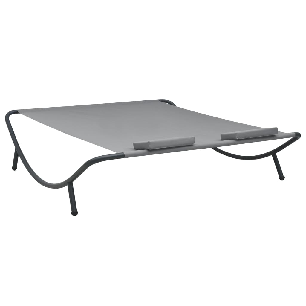vidaXL Patio Lounge Bed Fabric Anthracite