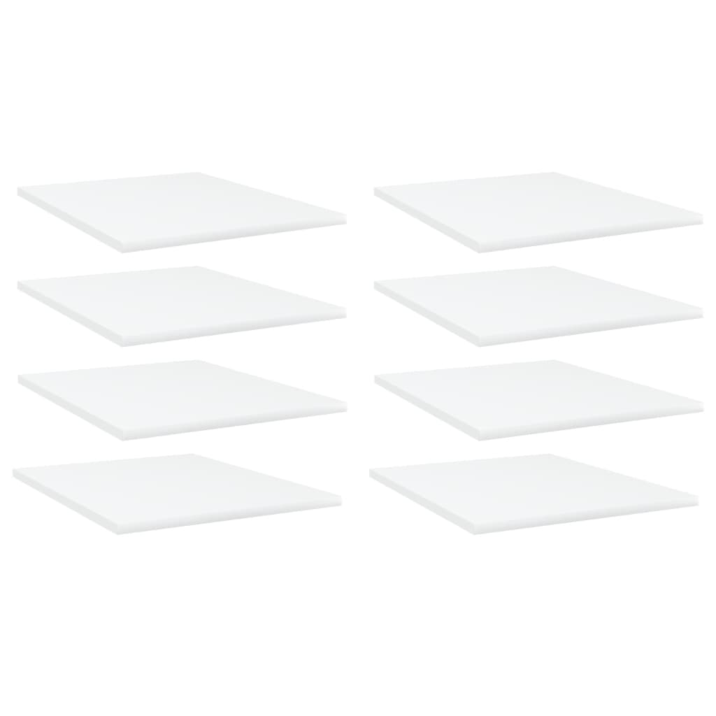 vidaXL Bookshelf Boards 8 pcs White 15.7"x19.7"x0.6" Engineered Wood