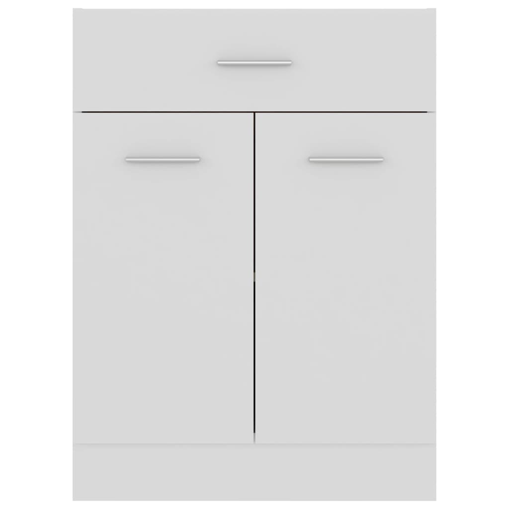 vidaXL Drawer Bottom Cabinet White 23.6"x18.1"x32.1" Engineered Wood