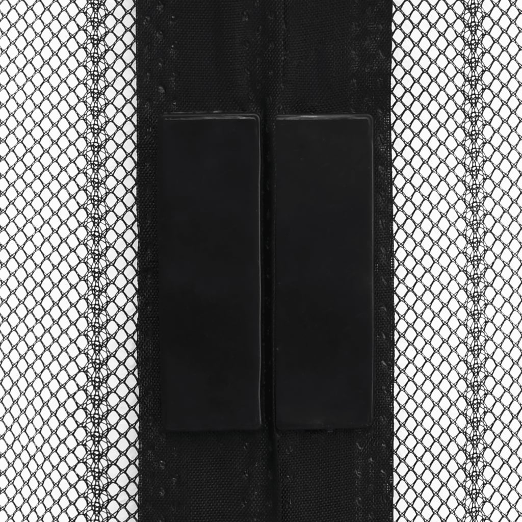 vidaXL Insect Door Curtains 2 pcs 82.7"x39.4" Magnet Black