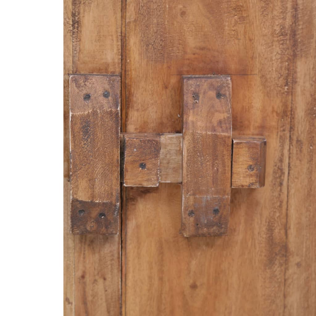vidaXL Bedside Cabinet 16.9"x12.2"x31.5" Solid Wood Mahogany