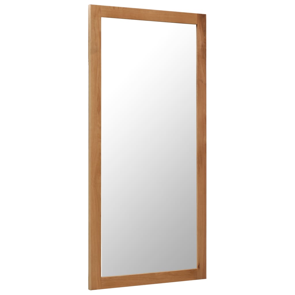 vidaXL Mirror 23.6"x47.2" Solid Oak Wood