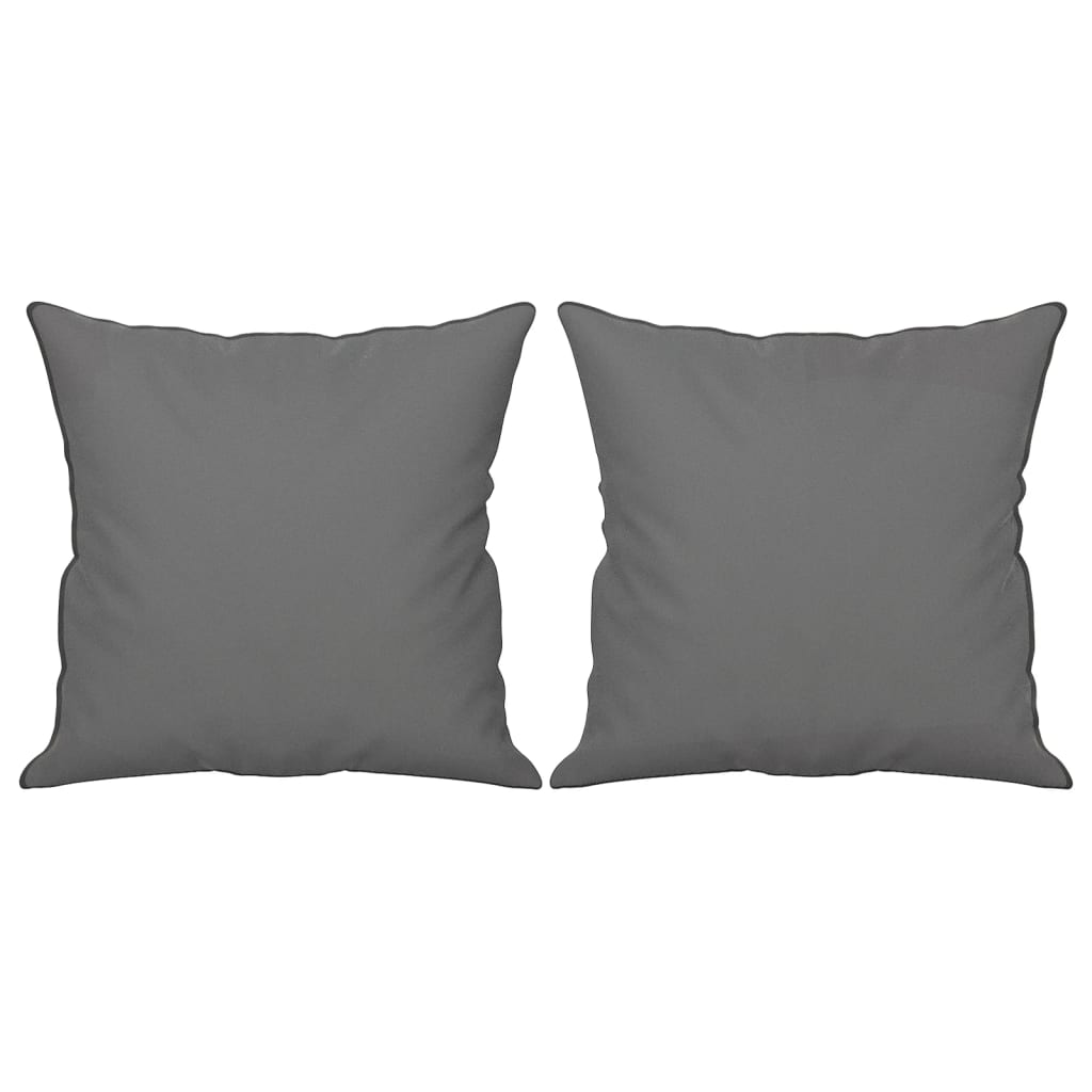 vidaXL 2-Seater Sofa with Pillows Dark Gray 47.2" Microfiber Fabric
