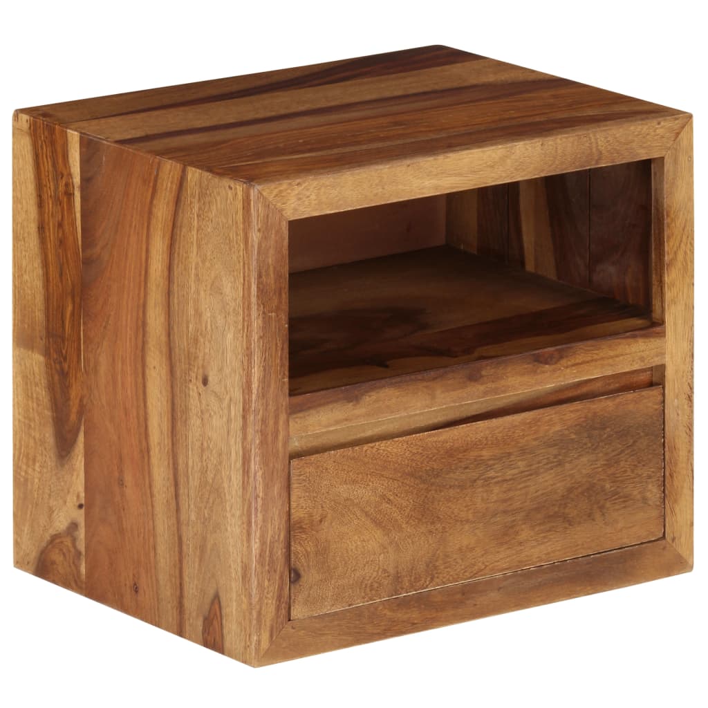 vidaXL Bedside Table Solid Sheesham Wood 15.7"x11.8"x13.8"
