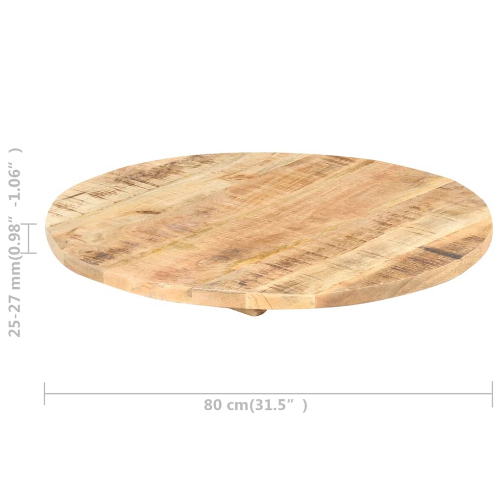 vidaXL Table Top Ø31.5"x(1"-1.1") Solid Mango Wood