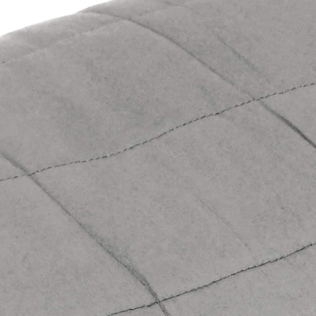 vidaXL Weighted Blanket Gray 86.6"x90.6"33.1 lb Fabric