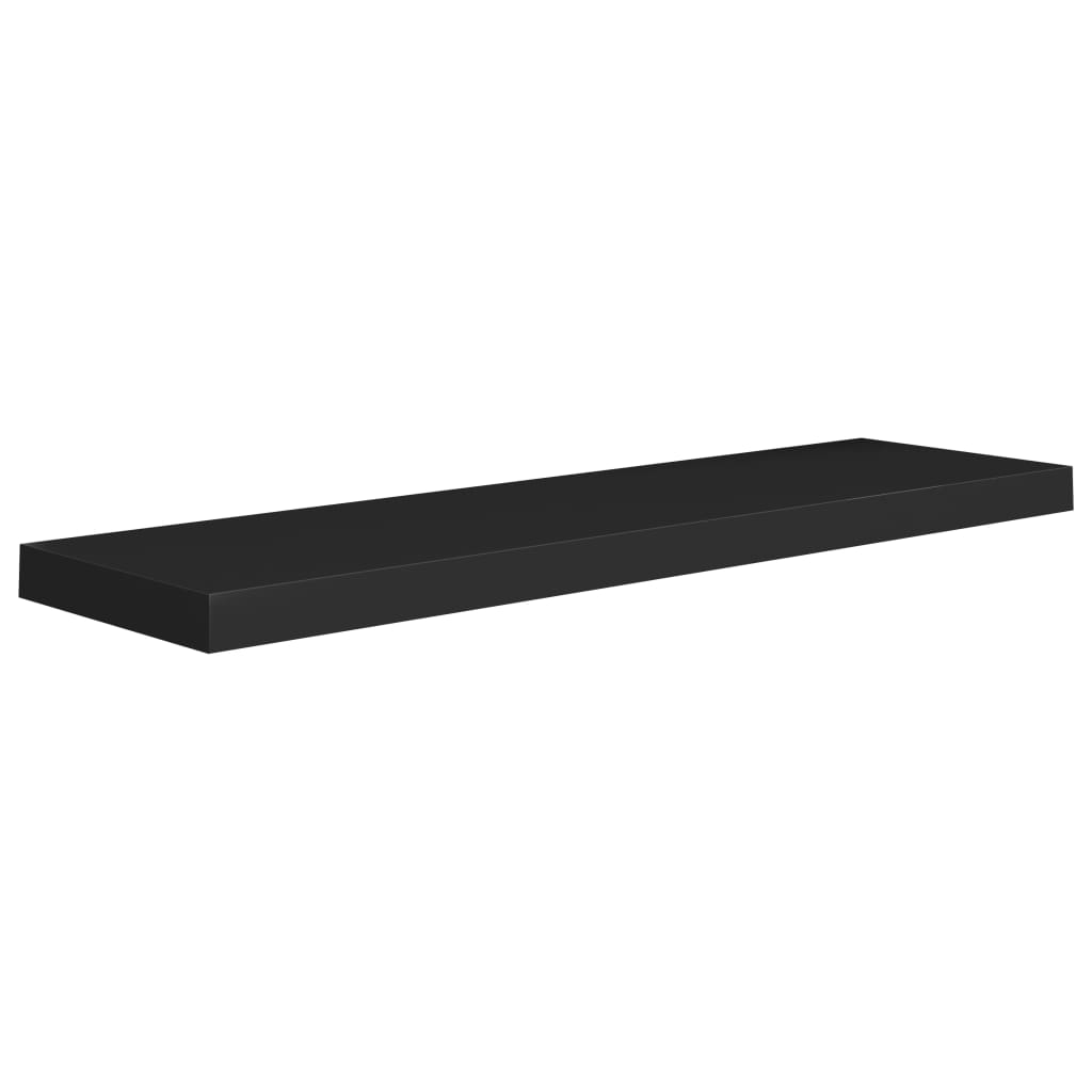 vidaXL Floating Wall Shelf Black 35.4"x9.3"x1.5" MDF
