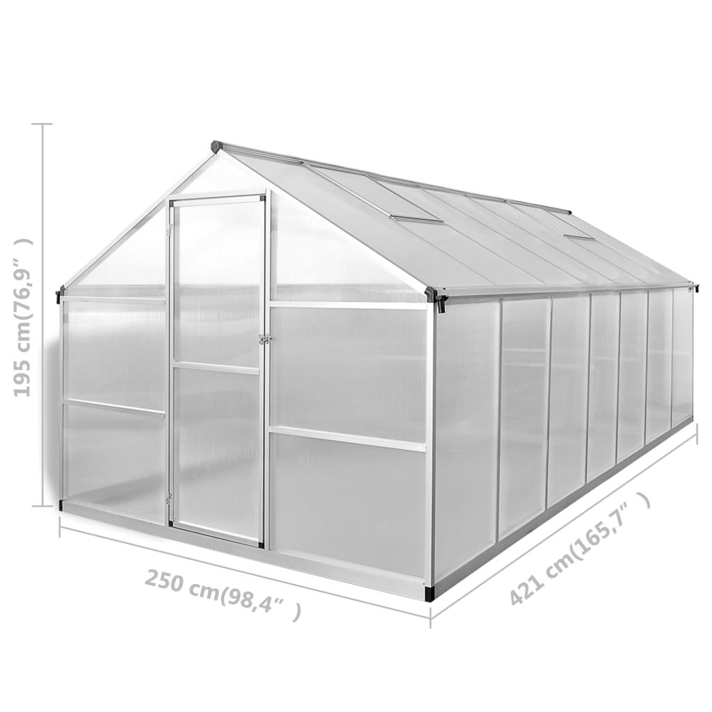 vidaXL Greenhouse Reinforced Aluminum 113.3 ft²