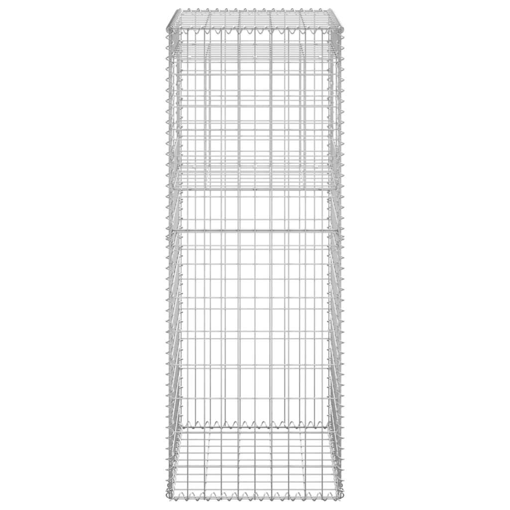 vidaXL Gabion Basket Post 19.7"x19.7"x55.1" Iron