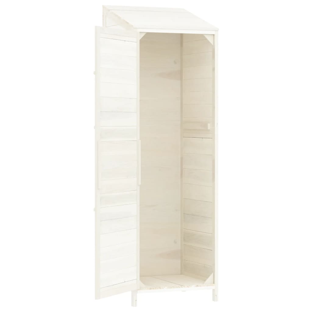 vidaXL Garden Shed White 21.7"x20.5"x68.7" Solid Wood Fir