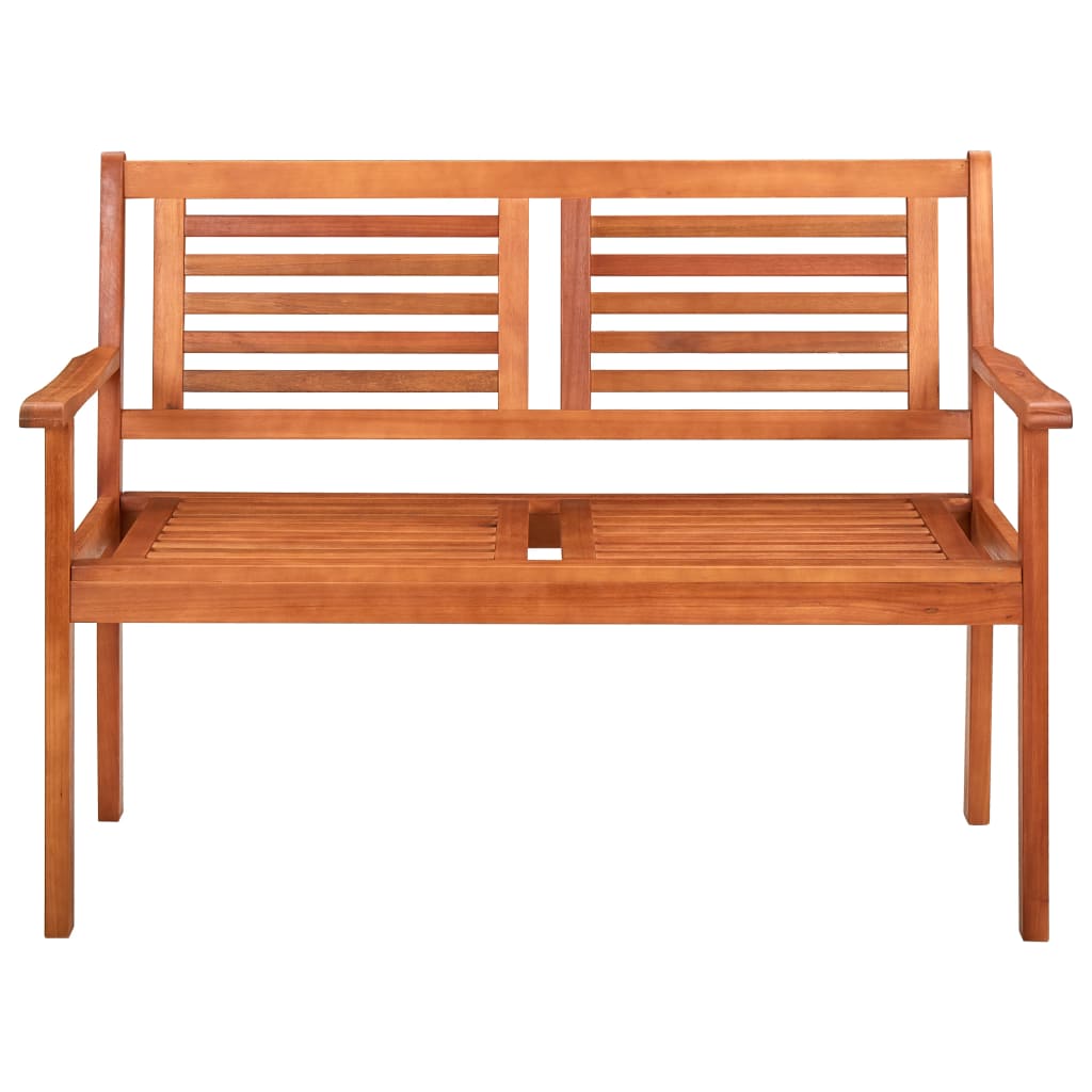 vidaXL 2-Seater Patio Bench 47.2" Solid Eucalyptus Wood