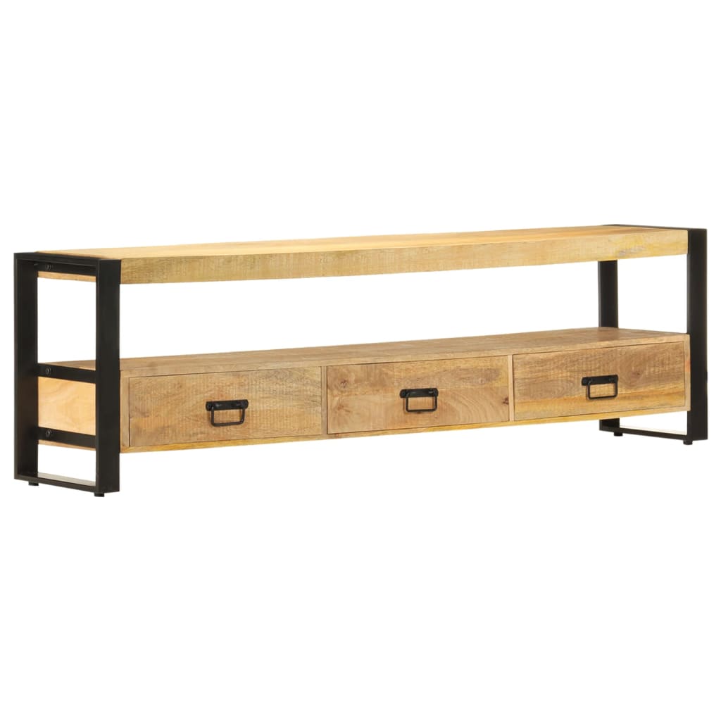 vidaXL TV Stand 59.1"x11.8"x17.7" Solid Wood Mango