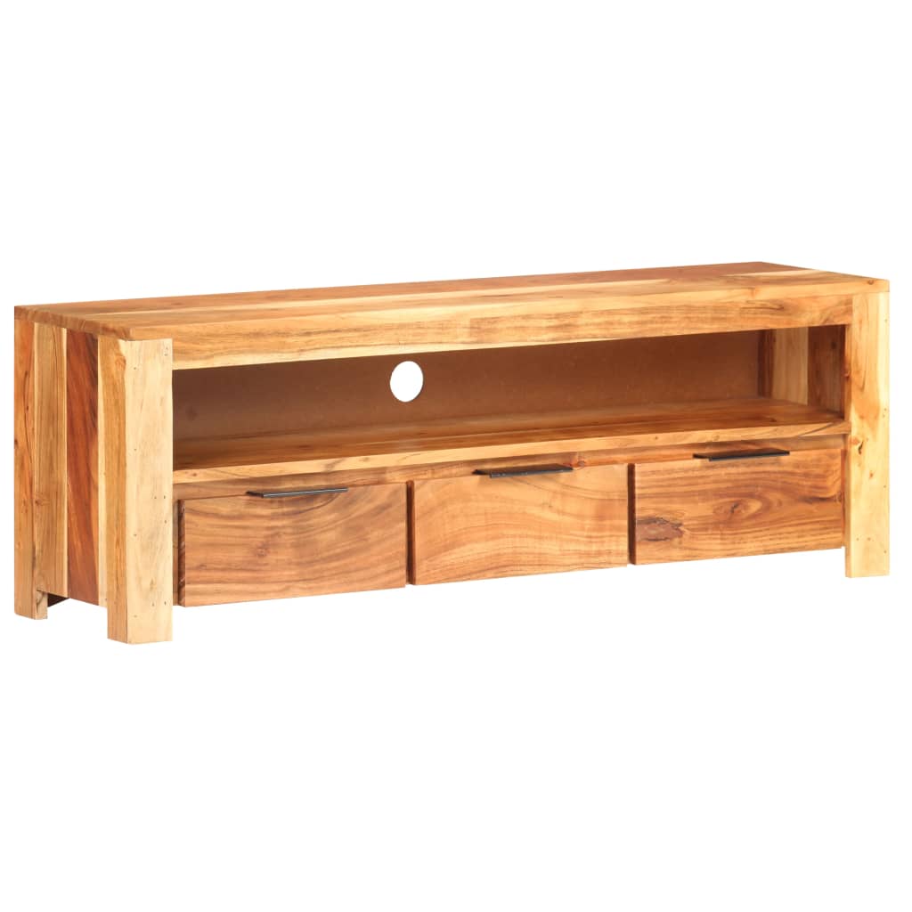 vidaXL TV Stand 46.9"x11.8"x16.1" Solid Wood Acacia