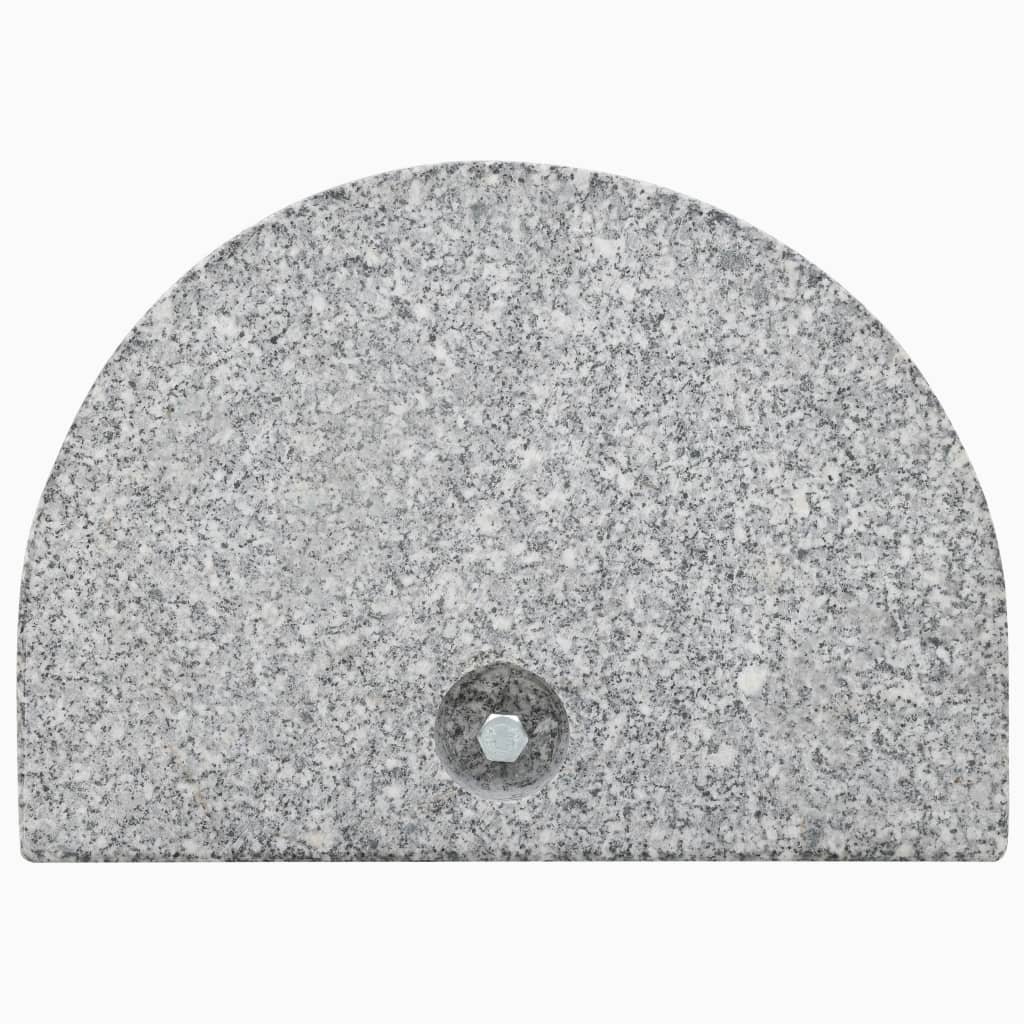 vidaXL Parasol Base Granite 22 lb Curved Gray
