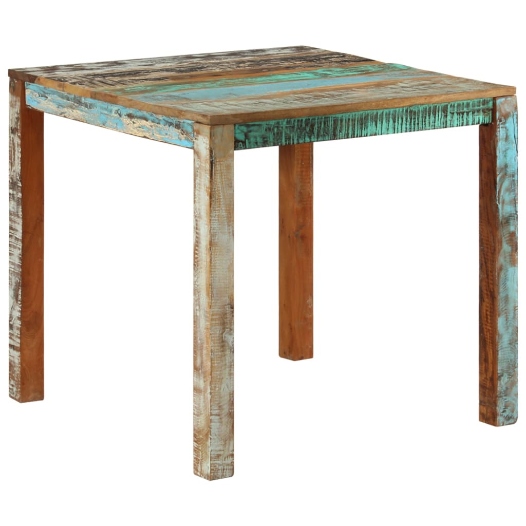 vidaXL Dining Table 32.3"x31.5"x29.9" Solid Reclaimed Wood