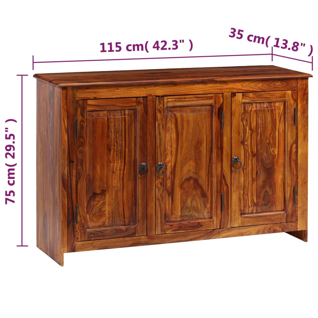 vidaXL Sideboard Solid Sheesham Wood 45.3"x13.8"x29.5"
