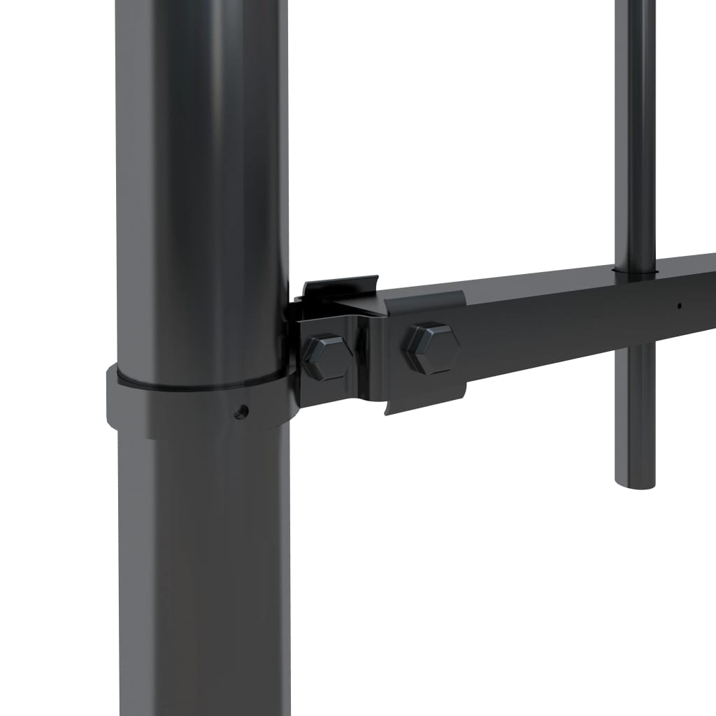 vidaXL Garden Fence with Spear Top Steel 334.6"x31.5" Black