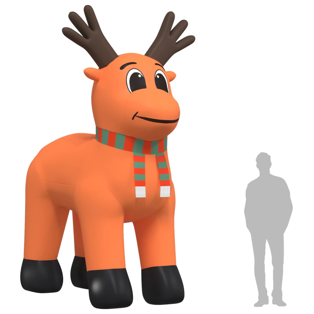 vidaXL Christmas Inflatable Reindeer with LEDs 157.5"