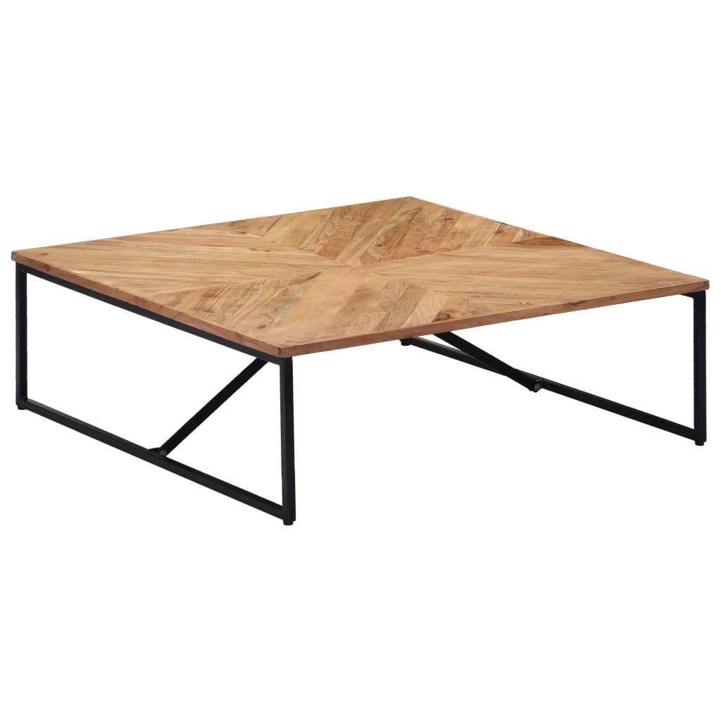 vidaXL Coffee Table 43.3"x43.3"x14.1" Solid Acacia Wood