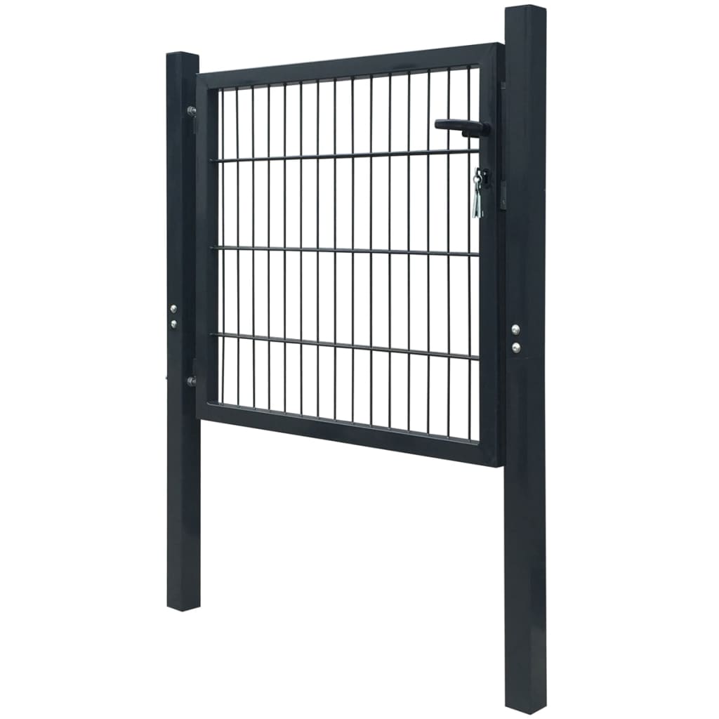 vidaXL 2D Fence Gate (Single) Anthracite Gray 41.7"x51.2"