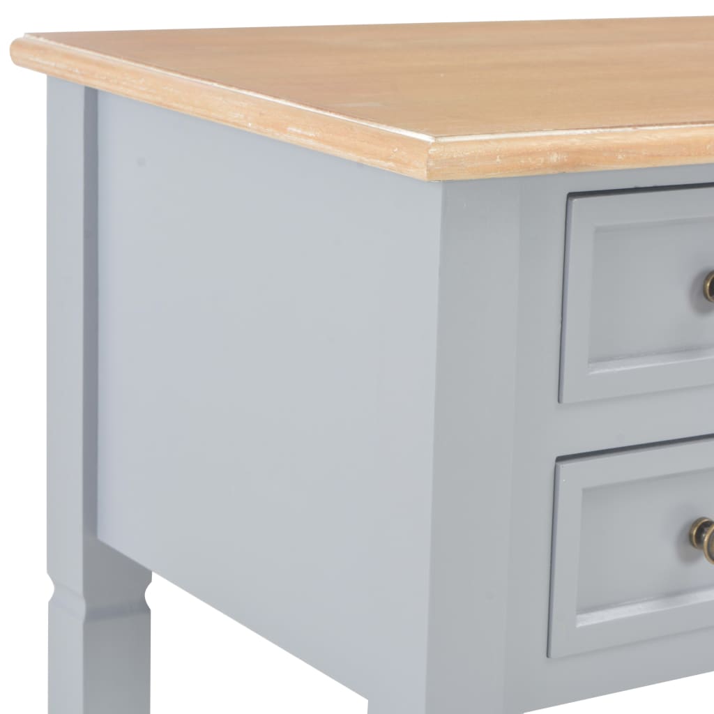 vidaXL Writing Desk Gray 43.1"x17.7"x30.5" Wood