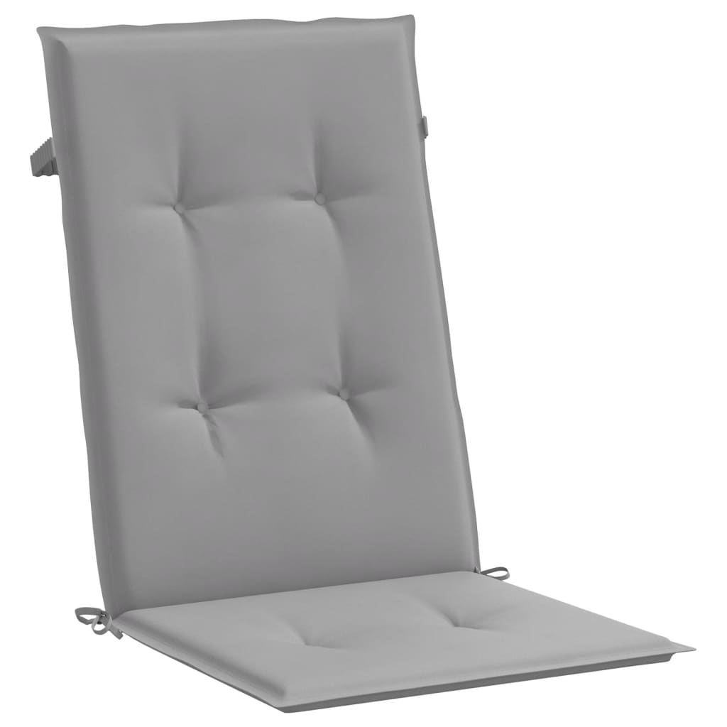 vidaXL Garden Highback Chair Cushions 4 pcs Gray 47.2"x19.7"x1.2" Fabric