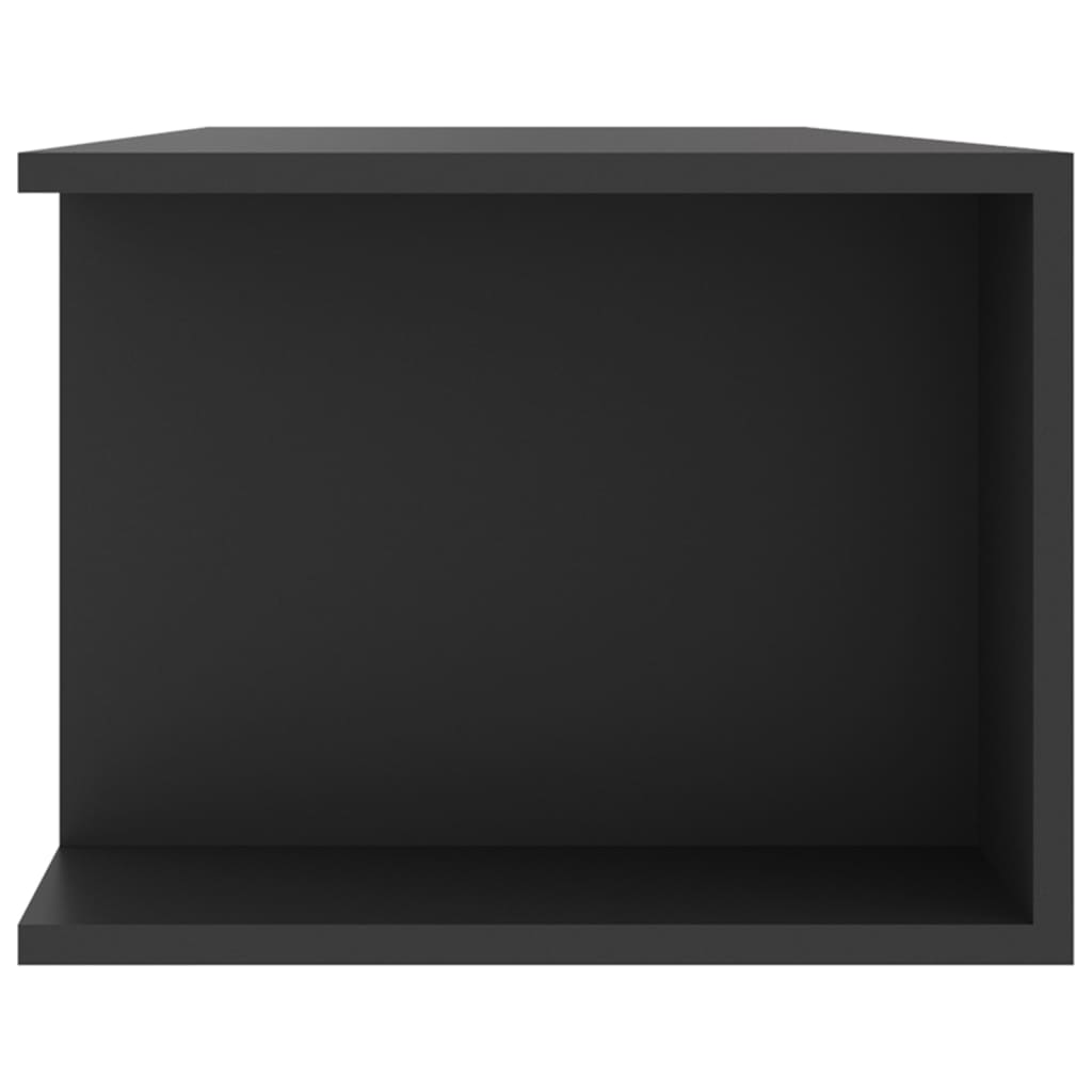 vidaXL TV Cabinet with LED Lights Gray 53.1"x15.4"x11.8"