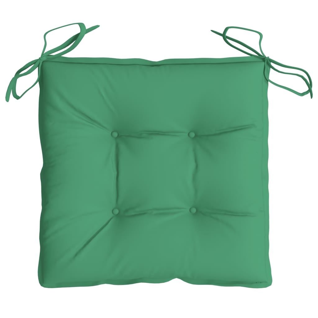 vidaXL Chair Cushions 6 pcs Green 19.7"x19.7"x2.8" Fabric