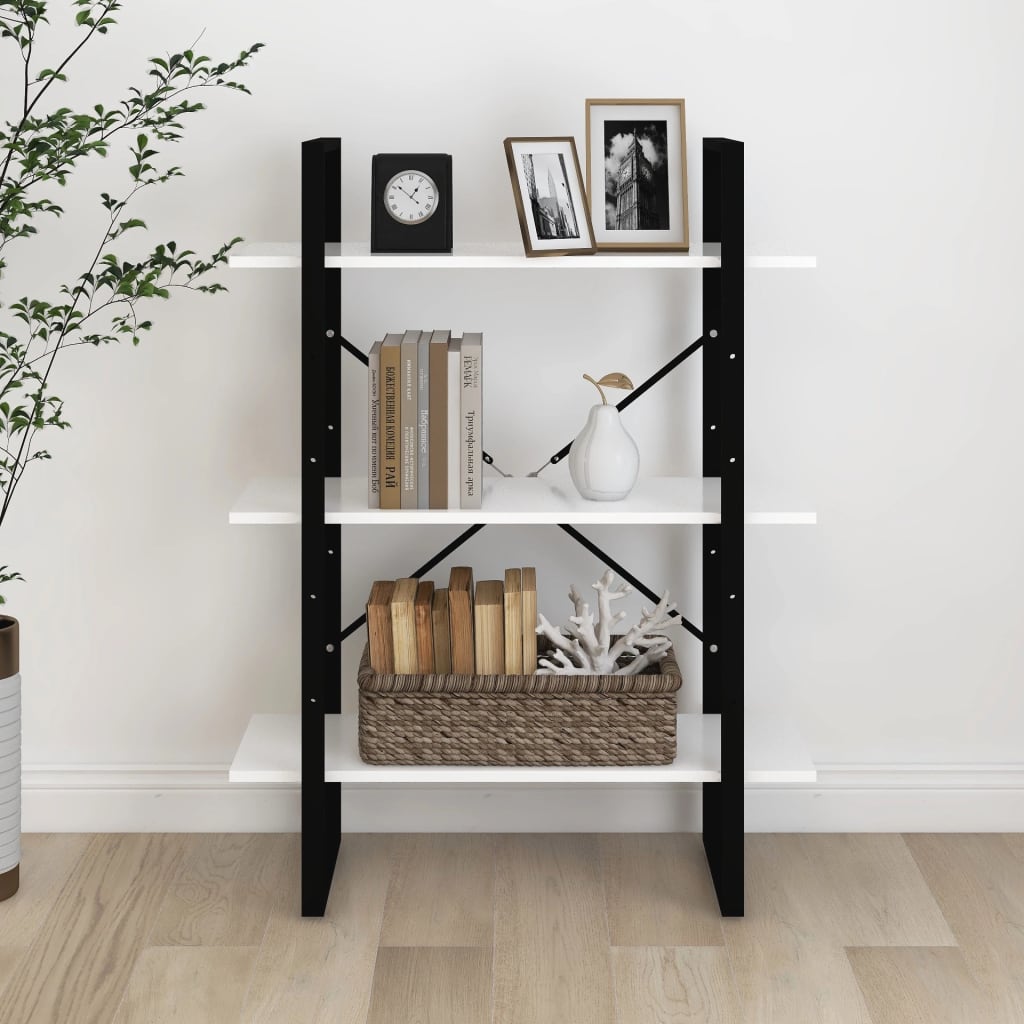 vidaXL Book Cabinet White 31.5"x11.8"x41.3" Engineered Wood