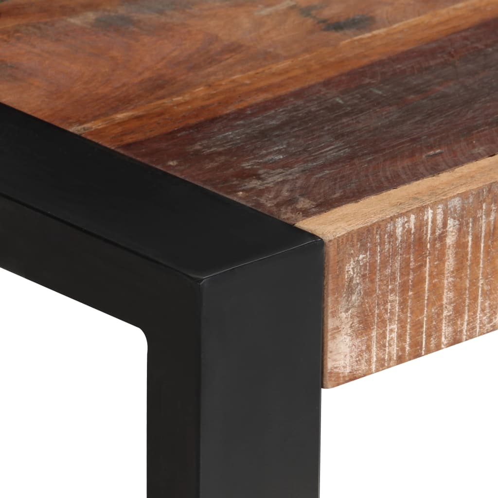 vidaXL Dining Table 27.6"x27.6"x29.5" Solid Reclaimed Wood