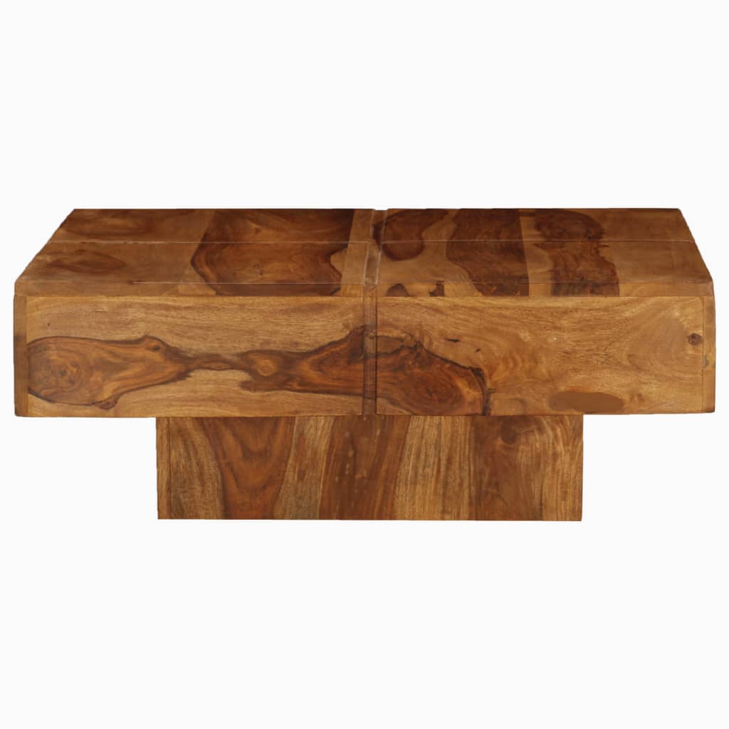 vidaXL Coffee Table Solid Sheesham Wood 31.5"x31.5"x11.8"