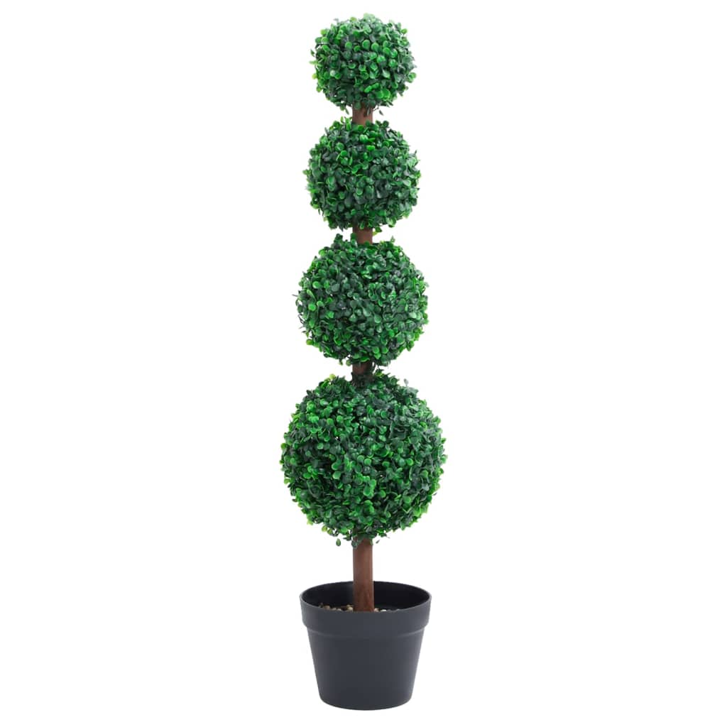 vidaXL Artificial Boxwood Plant with Pot Ball Shaped Green 35.4"
