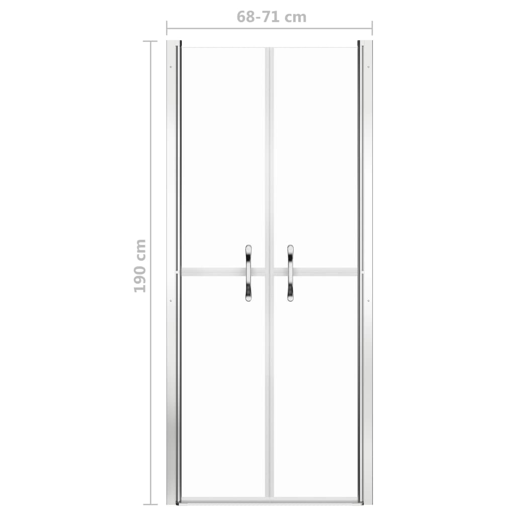 vidaXL Shower Door Clear ESG 28"x74.8"
