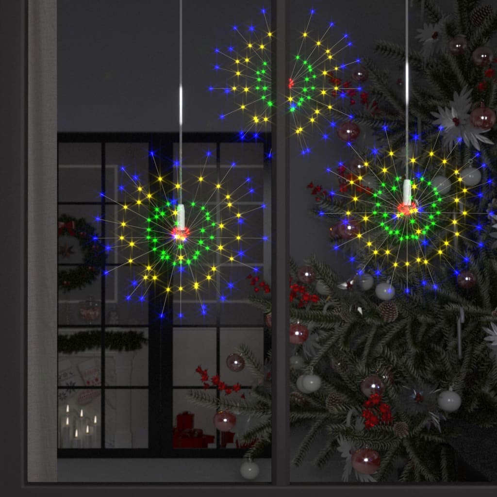 vidaXL Outdoor Christmas Firecrack Lights 2pcs Multicolor 7.9" 280 LEDs